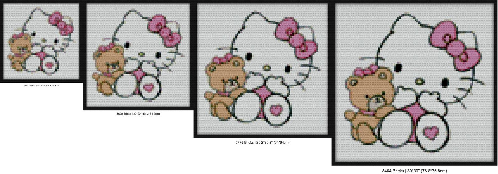Hello Kitty Bricks Art Mosaic Blocks Hello Kitty Bricks Art Mosaic Blocks