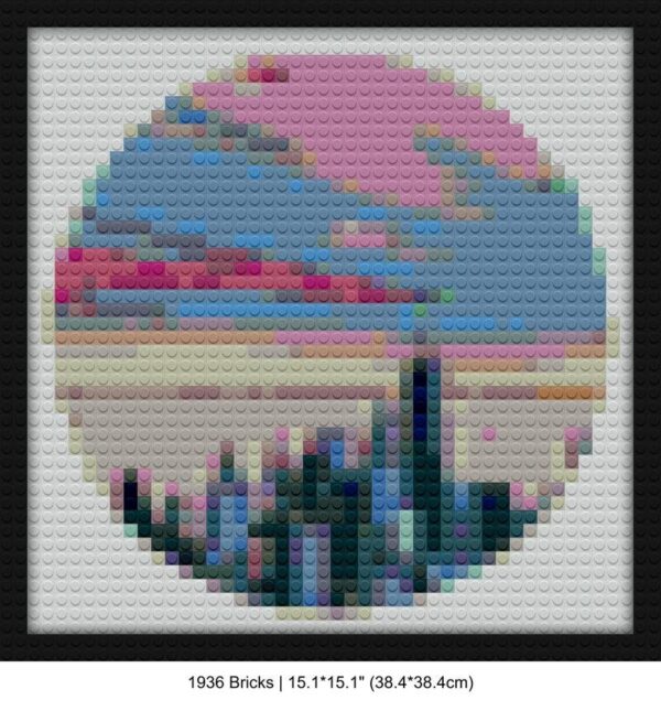 Sunset cityscape art diy bricks art