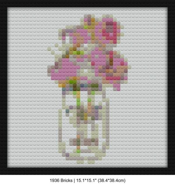 Floral home decor mosaic blocks