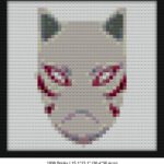 Handmade masks mosaic blocks