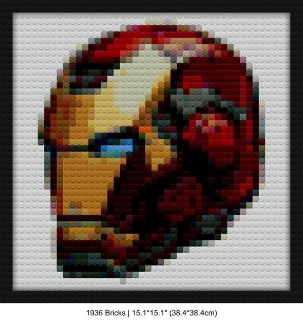 Superhero merchandise mosaic wall art