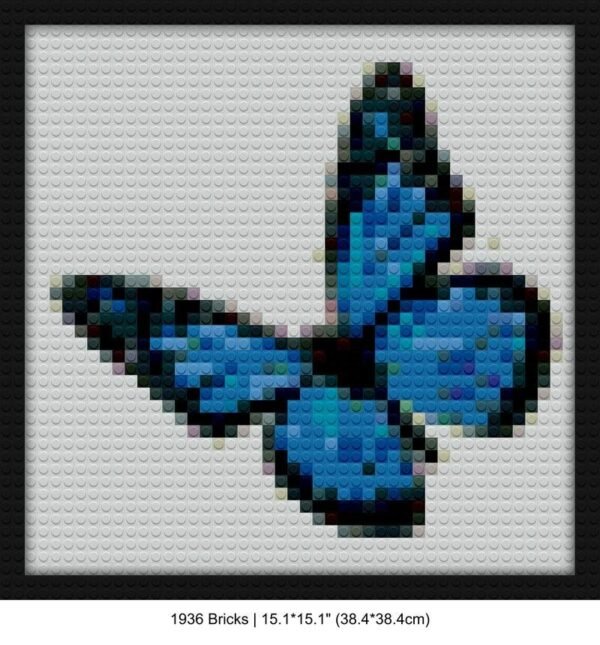 Butterfly wall art mosaic blocks