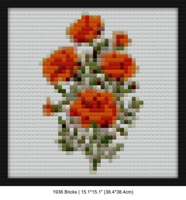 Floral design mosaic art