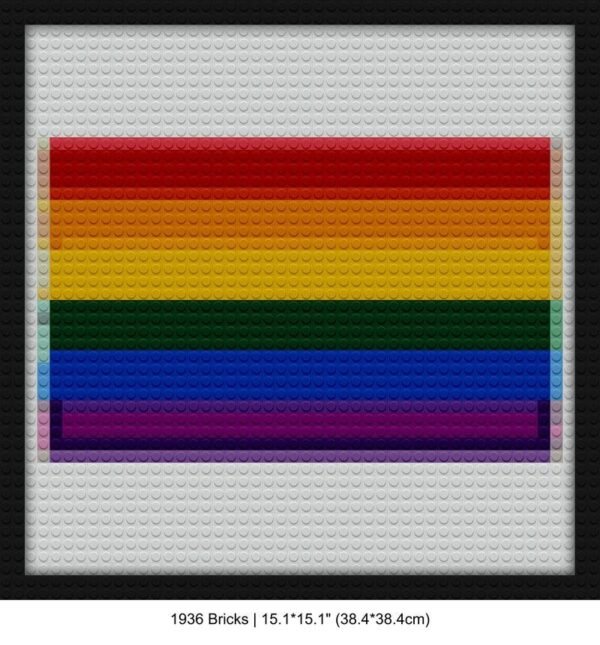 Rainbow flag brick block