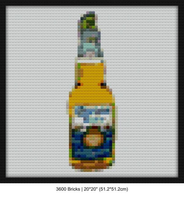 Beer with lime brick block art