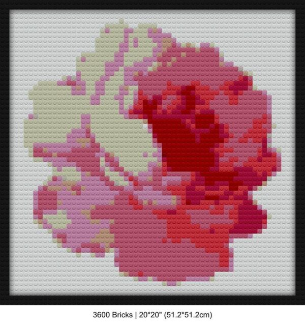 Flower brick block art