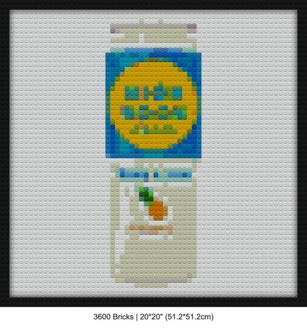 High noon mosaic wall art | Compatible with LEGO-style bricks | Pixel Brick Art