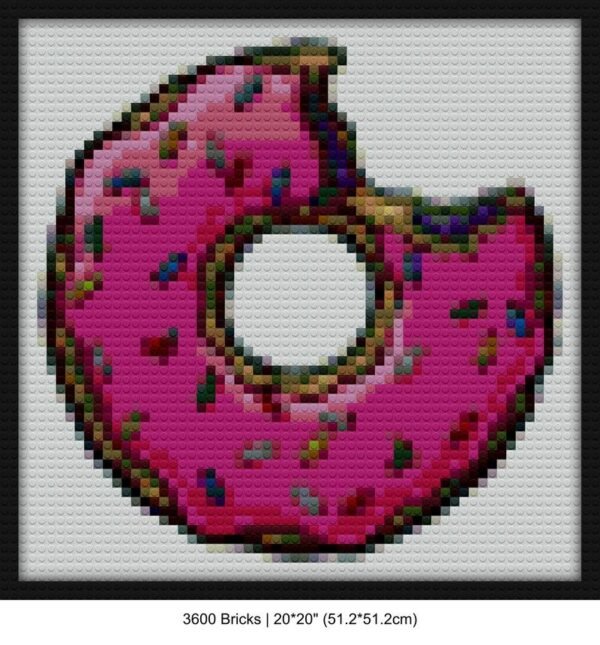 Donut brick block art