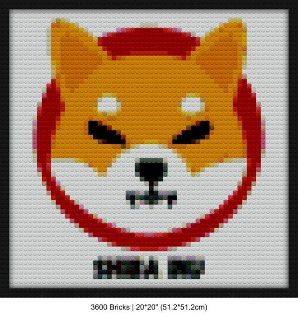 Shiba inu diy bricks art