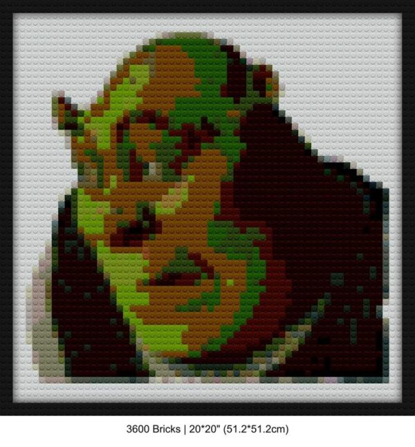 Shrek brick block art