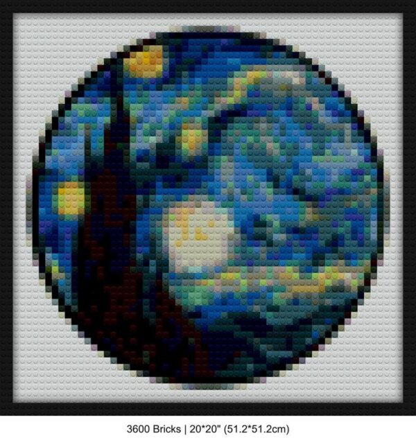 Van gogh diy art | Compatible with LEGO-style bricks | Pixel Brick Art