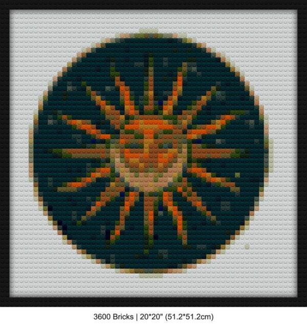 Sun and moon diy bricks art