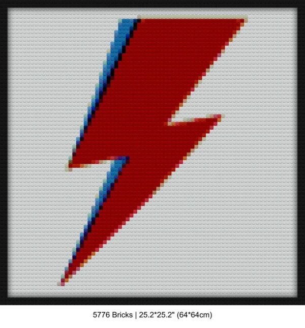 Bowie diy wall art | Compatible with LEGO-style bricks | Pixel Brick Art