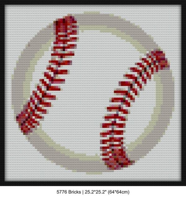 Baseball mosaic blocks