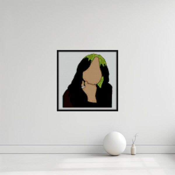 Billie Eilish Sticker Bricks brick block art