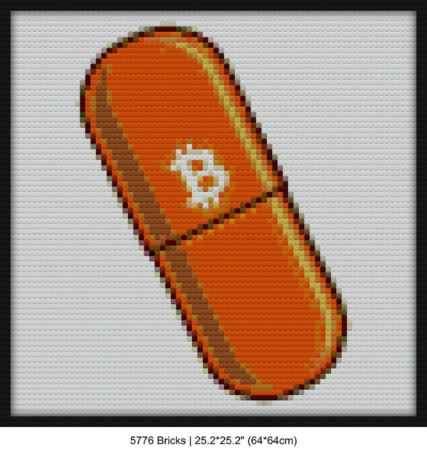 Premium crypto brick block art