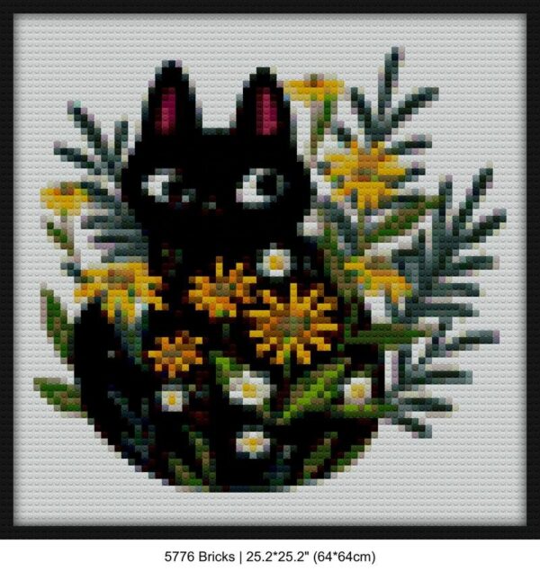 Cat mosaic art