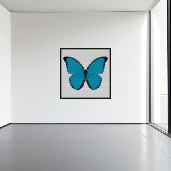 Blue Morpho Butterfly Art Bricks mosaic wall art