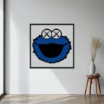blue the laught Bricks mosaic art