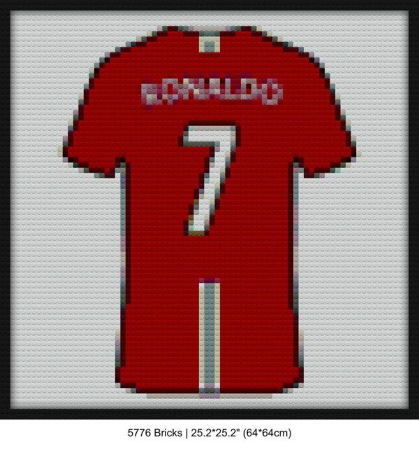 Ronaldo diy bricks art