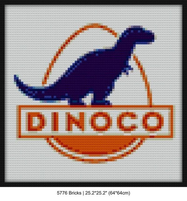 Dinoco logo diy blocks