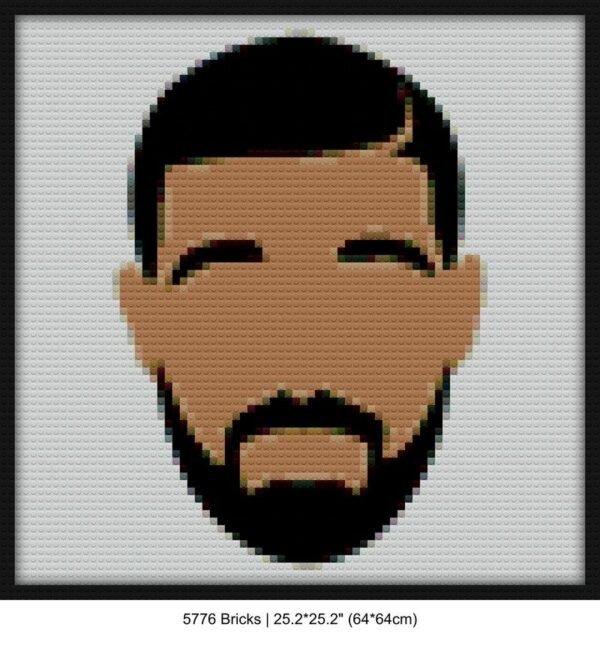 Drake rapper mosaic wall art