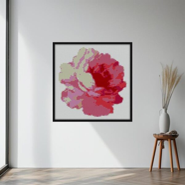 Flower pink peony Bricks brick block art