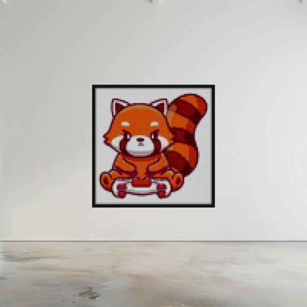 Gaming Red Panda Bricks mosaic art