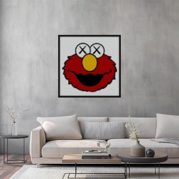 happy emoticon Bricks mosaic wall art