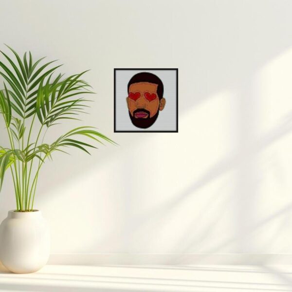 Heart Eye Drake Bricks diy wall art