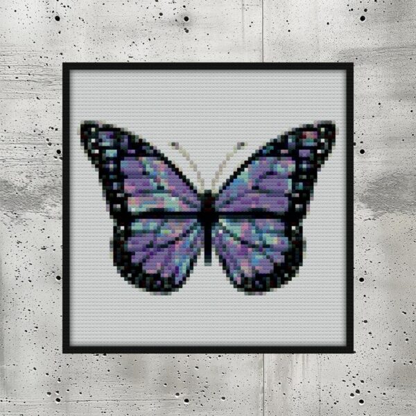 Holographic Butterfly Bricks mosaic art