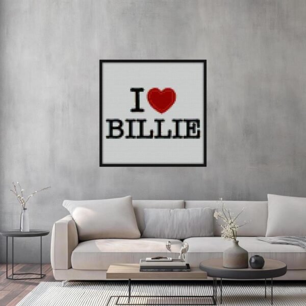 I Love Billie Bricks mosaic art