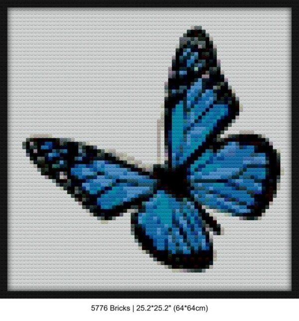Butterfly brick block art