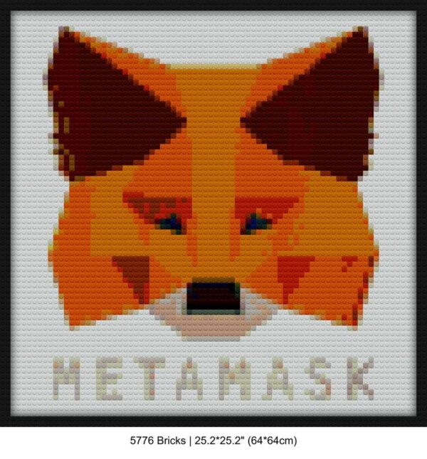 Metamask wallet brick block art