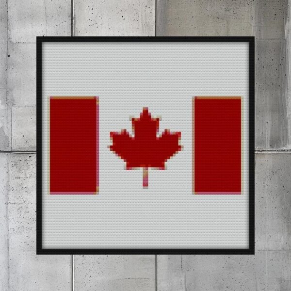 Official Flag of Canada Bricks brick block art