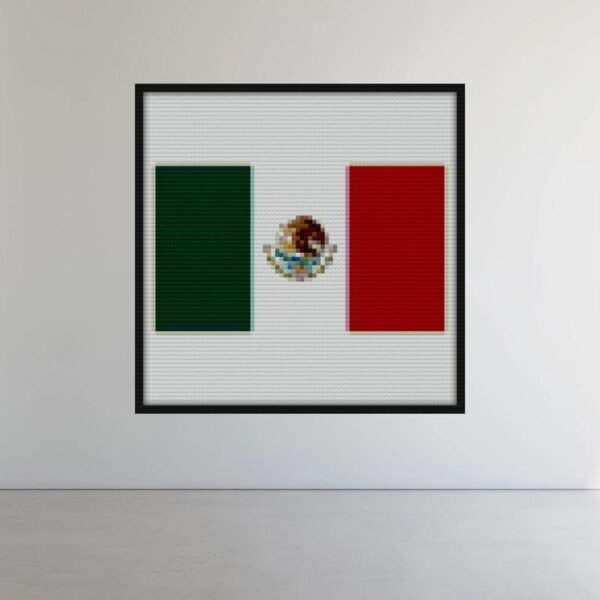 Official Flag of Mexico Bricks diy art