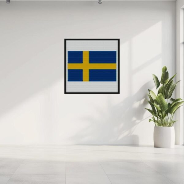 Official Flag of Sweden Bricks mosaic art