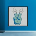 Peace Out Bricks mosaic art