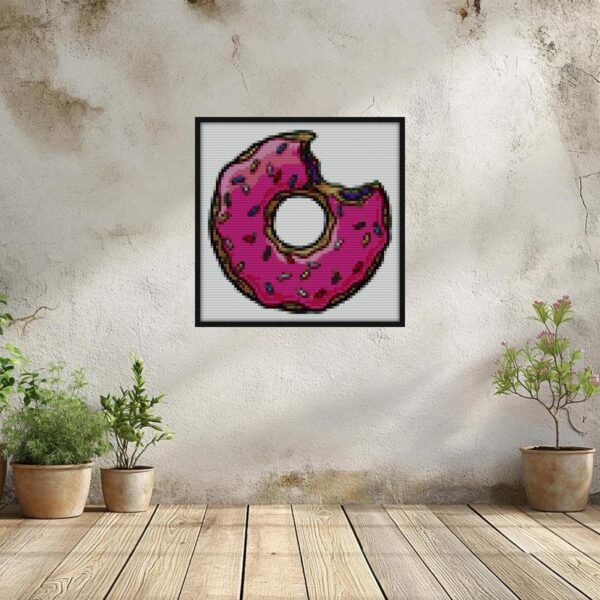 Pink Donut Bricks brick block art