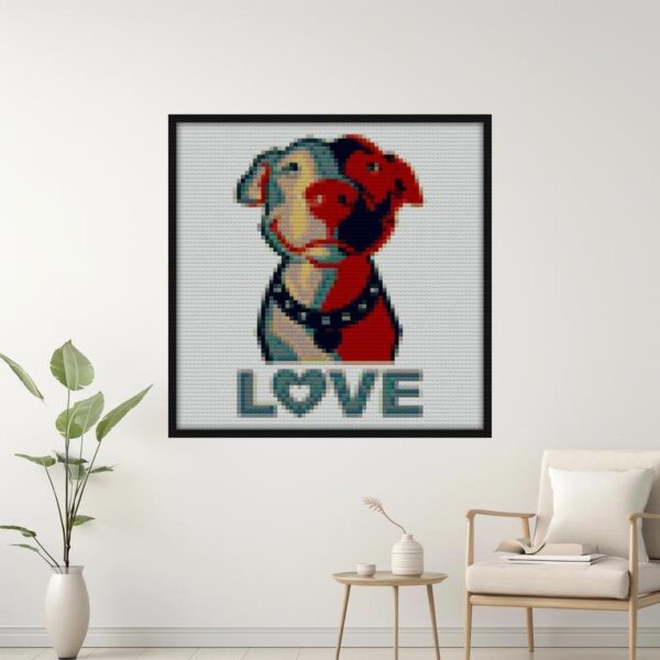 Pitbull LOVE Bricks brick block