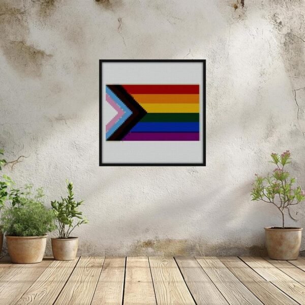 Progress Pride Flag Bricks diy wall art