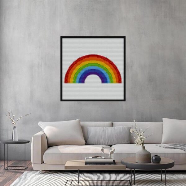 Rainbow Bricks mosaic art