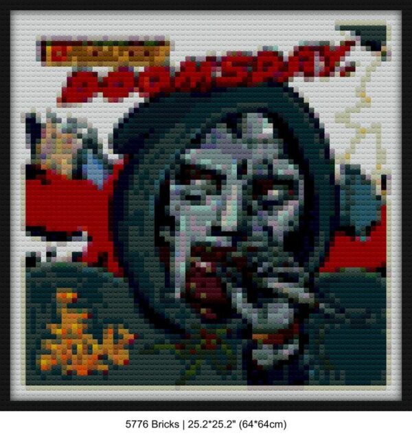 Rapper mf doom hip hop mosaic blocks