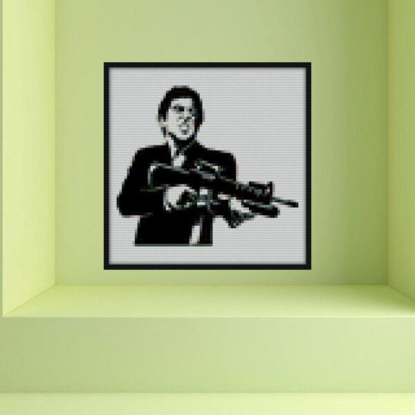 Scarface Bricks mosaic wall art