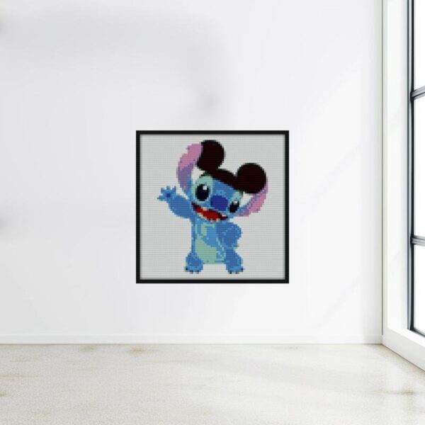 Stitch With Mickey Ears Bricks diy mosaic