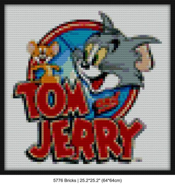 Tom and jerry art brick block