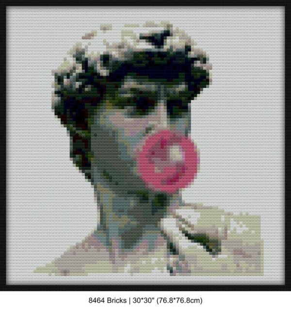 Chewing bubble gum diy wall art
