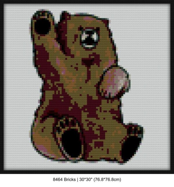 Bear brick block art