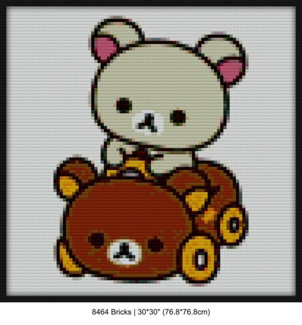 Korilakkuma brick block art