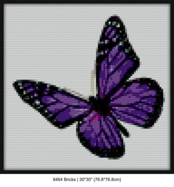 Butterfly brick block art